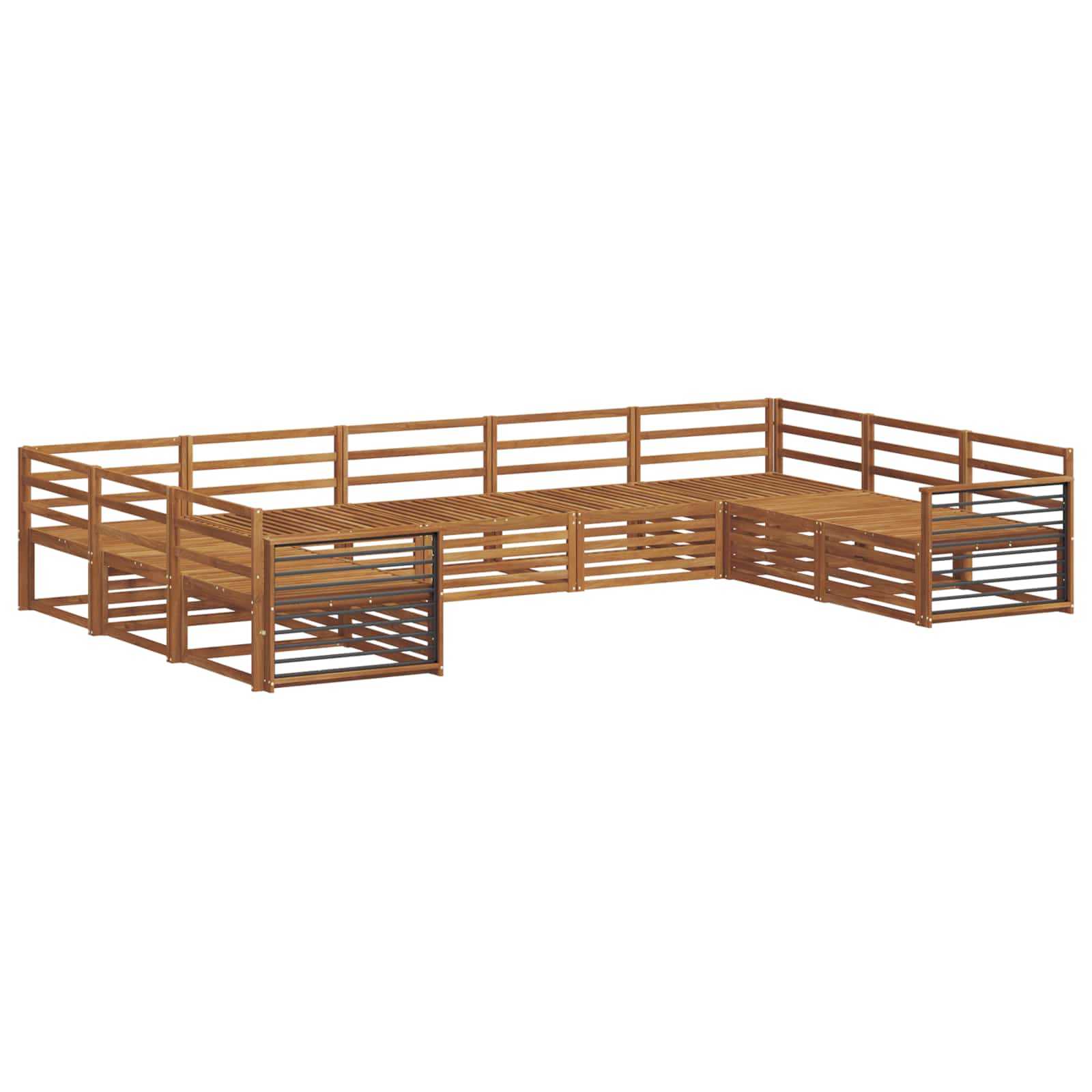 Setovi sofa 9 pcs Prirodna Čvrsto drvo akacije