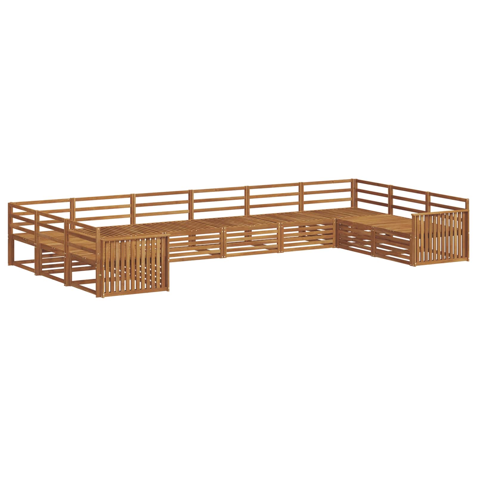Setovi sofa 6 kom. Prirodna Čvrsto drvo akacije
