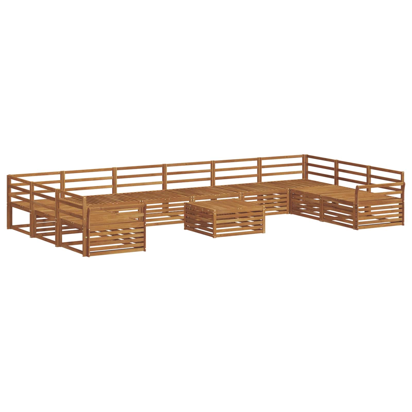 Setovi sofa 11 pcs Prirodna Čvrsto drvo akacije