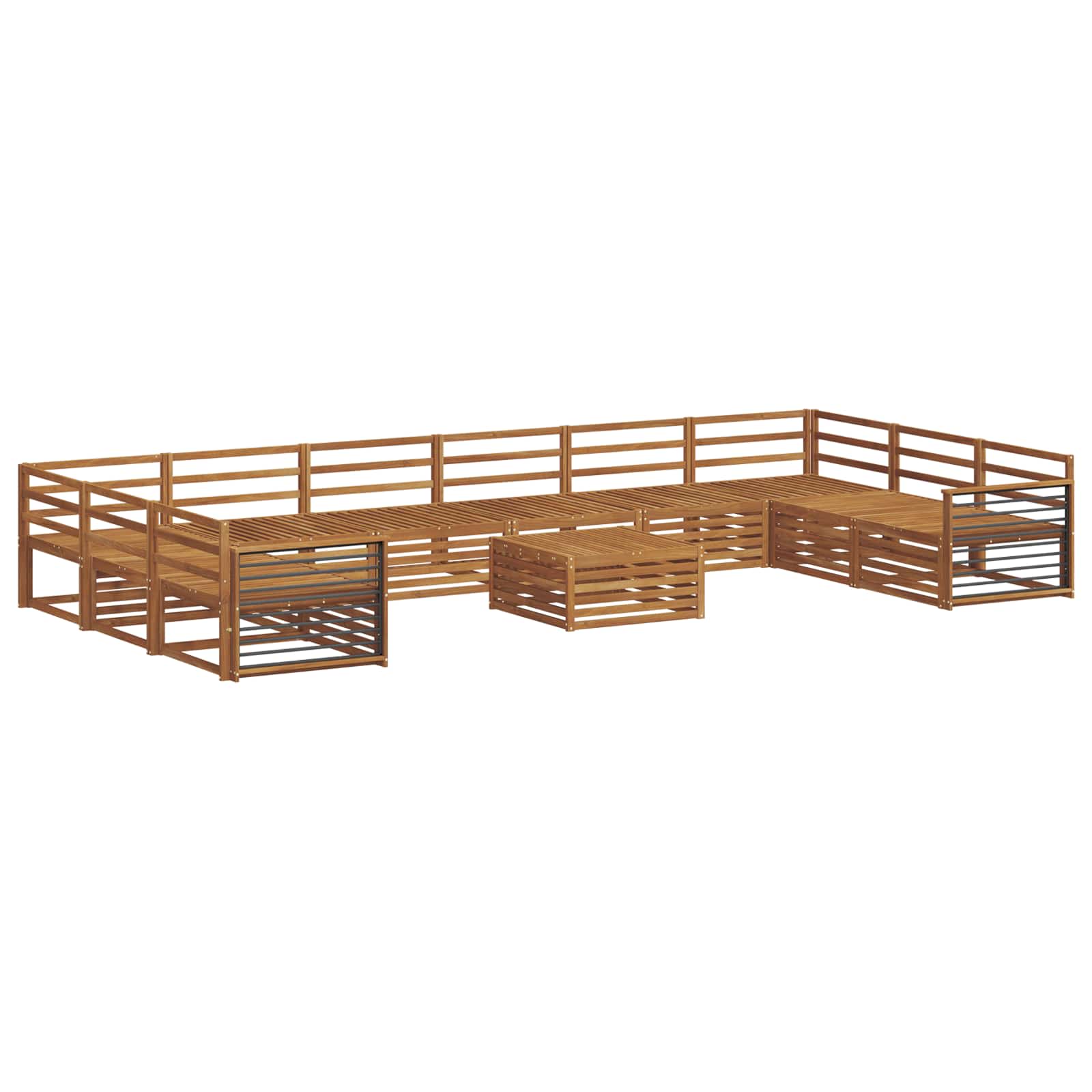 Setovi sofa 11 pcs Prirodna Čvrsto drvo akacije