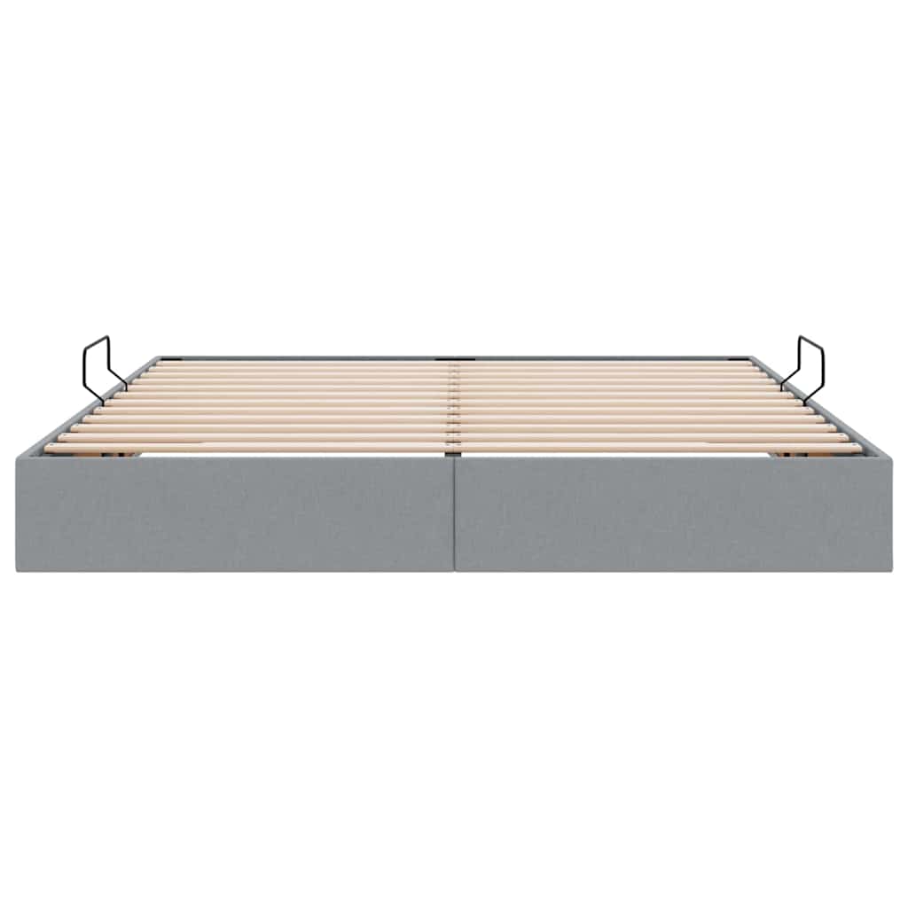 Krevet s od storage Svijetlo siva 180 x 200 cm tkanina