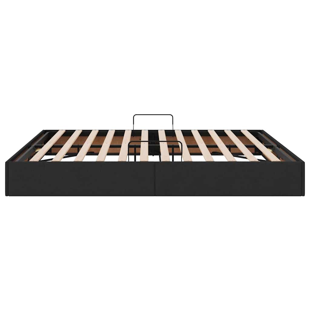 Krevet s od storage s pohranom Crna 180 x 200 cm Tkanina