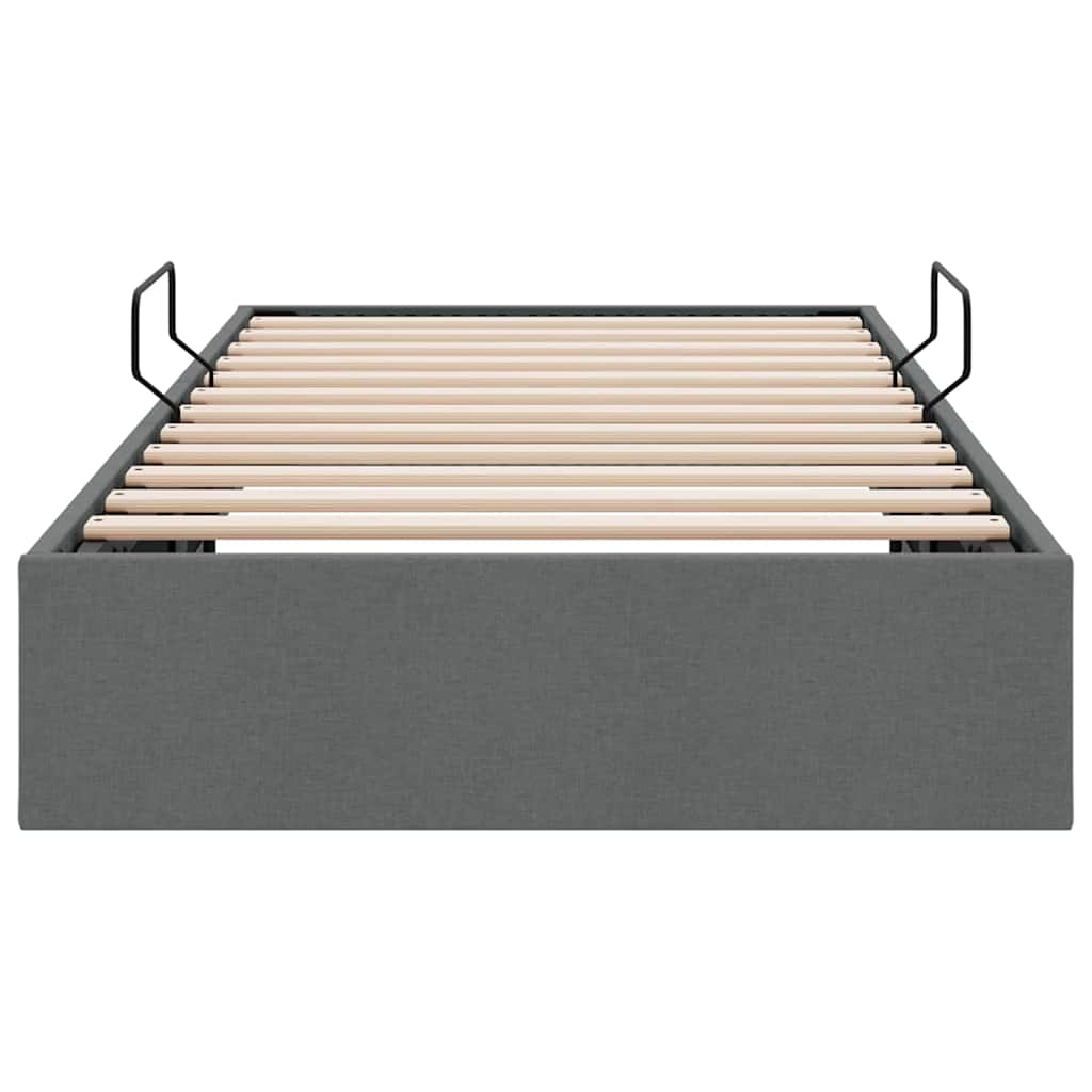 Krevet s od storage s pohranom Tamnosiva 100 x 190 cm Tkanina