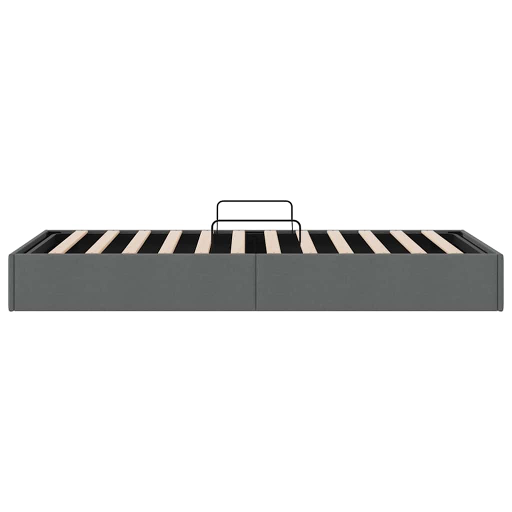 Krevet s od storage s pohranom Tamnosiva 100 x 190 cm Tkanina