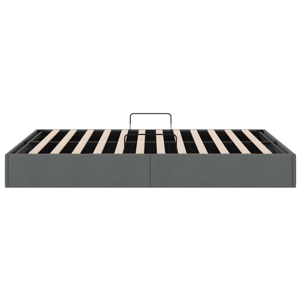 Krevet s od storage s pohranom Tamnosiva 153 x 203 cm Tkanina