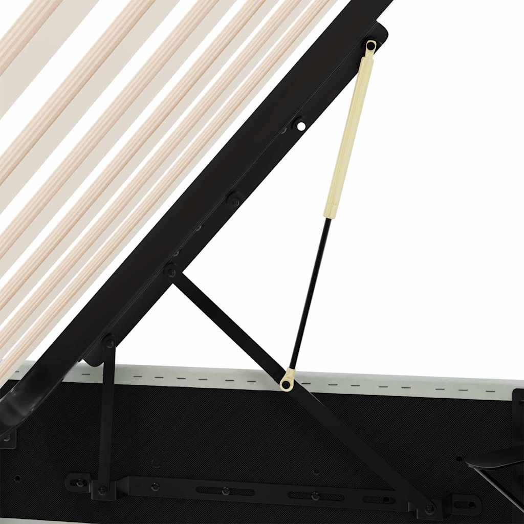 Krevet s od storage s pohranom Svjetlosiva 137 x 190 cm Baršun