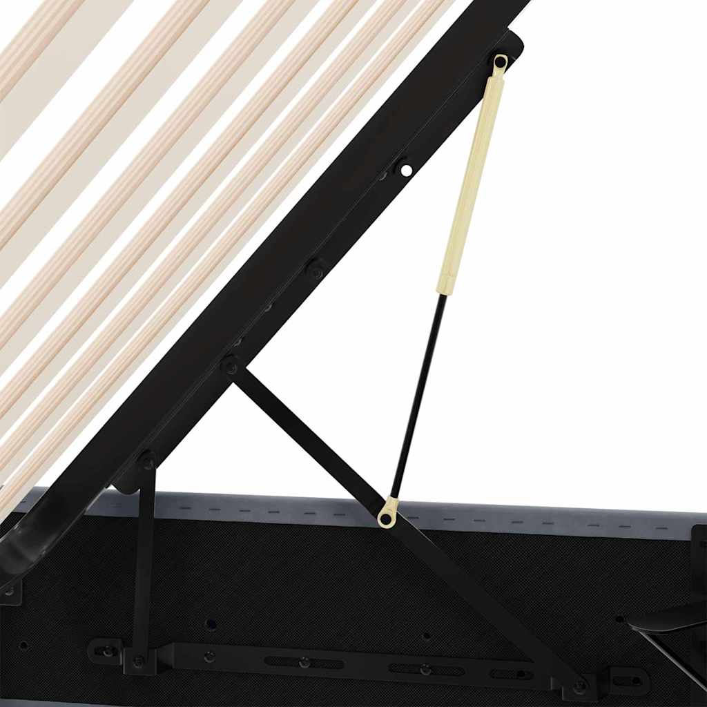 Krevet s od storage s pohranom Tamnosiva 193 x 203 cm Baršun