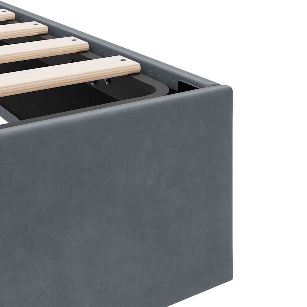 Krevet s od storage s pohranom Tamnosiva 183 x 213 cm Baršun