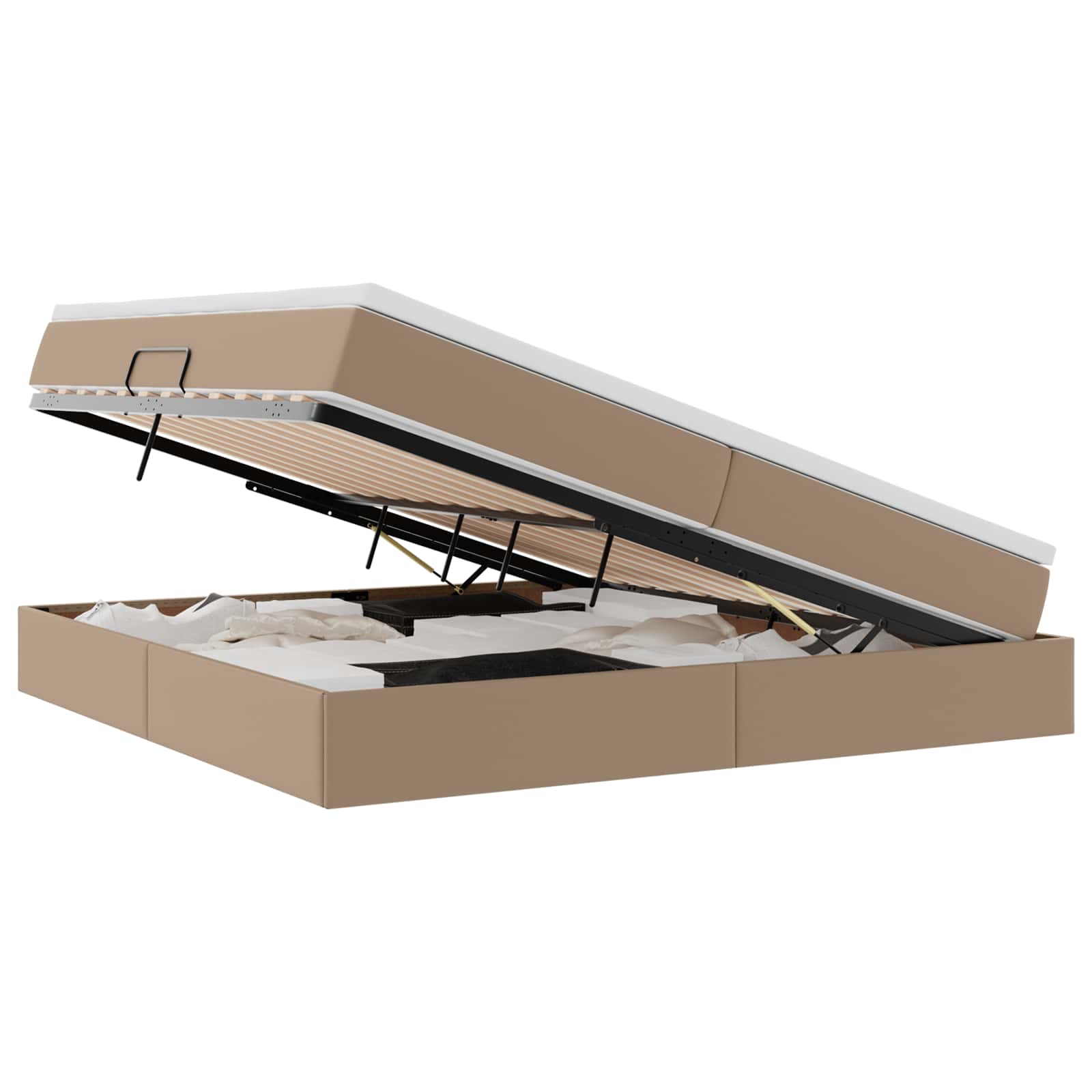Krevet s madracem i skladištem Boja cappuccina 200 x 200 cm