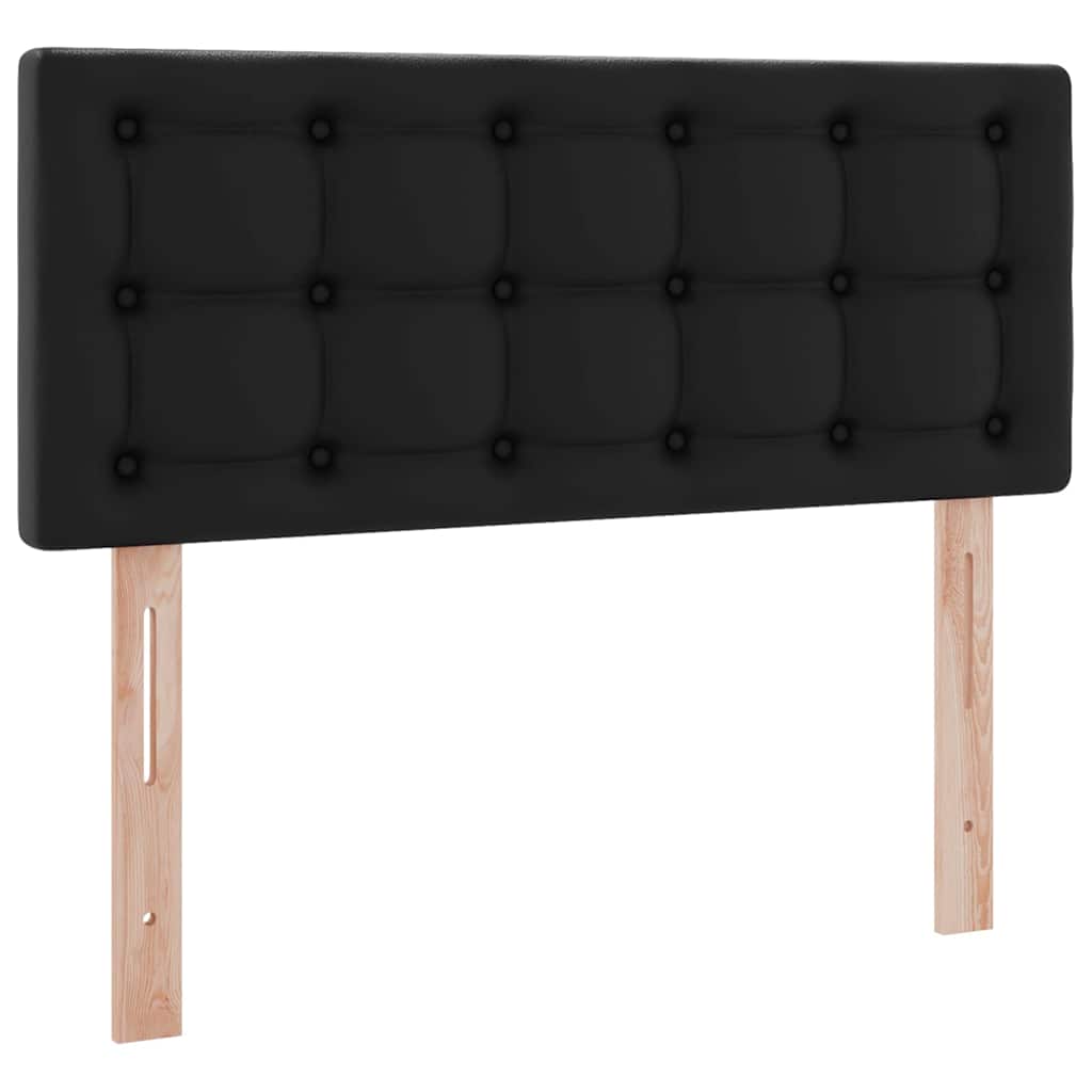 Krevet s madracem i skladištem Crna 120 x 190 cm Lažna koža