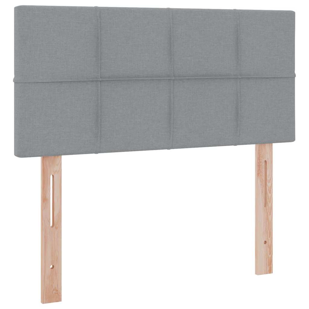 Krevet s madracem i skladištem Svijetlo siva 90 x 190 cm