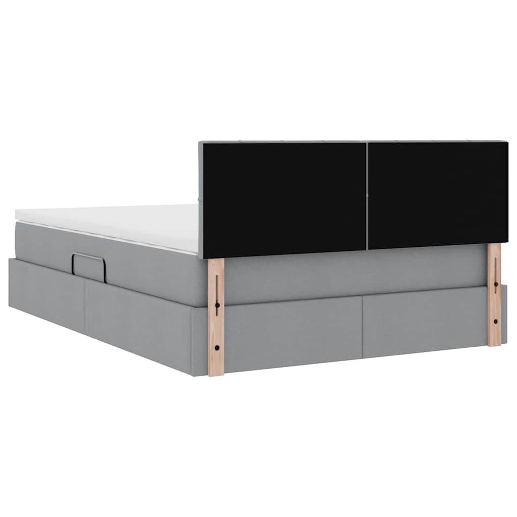 Krevet s madracem i skladištem Svijetlo siva 140 x 190 cm