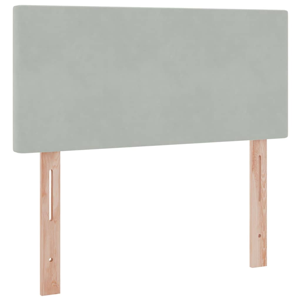 Krevet s od storage Svijetlo siva 100 x 200 cm Baršun