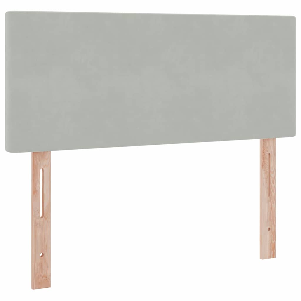 Krevet s od storage Svijetlo siva 120 x 200 cm Baršun