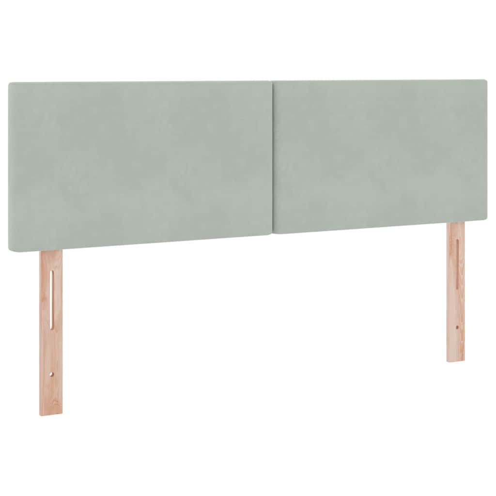 Krevet s od storage Svijetlo siva 140 x 190 cm Baršun