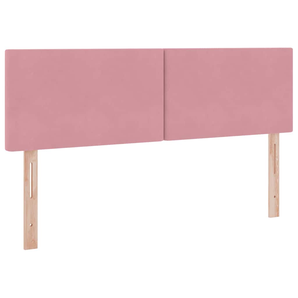 Krevet s od storage s madracem Ružičasta 140 x 190 cm Baršun