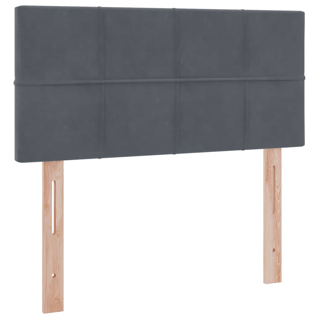 Krevet s od storage s madracem Tamno siva 100 x 200 cm Baršun