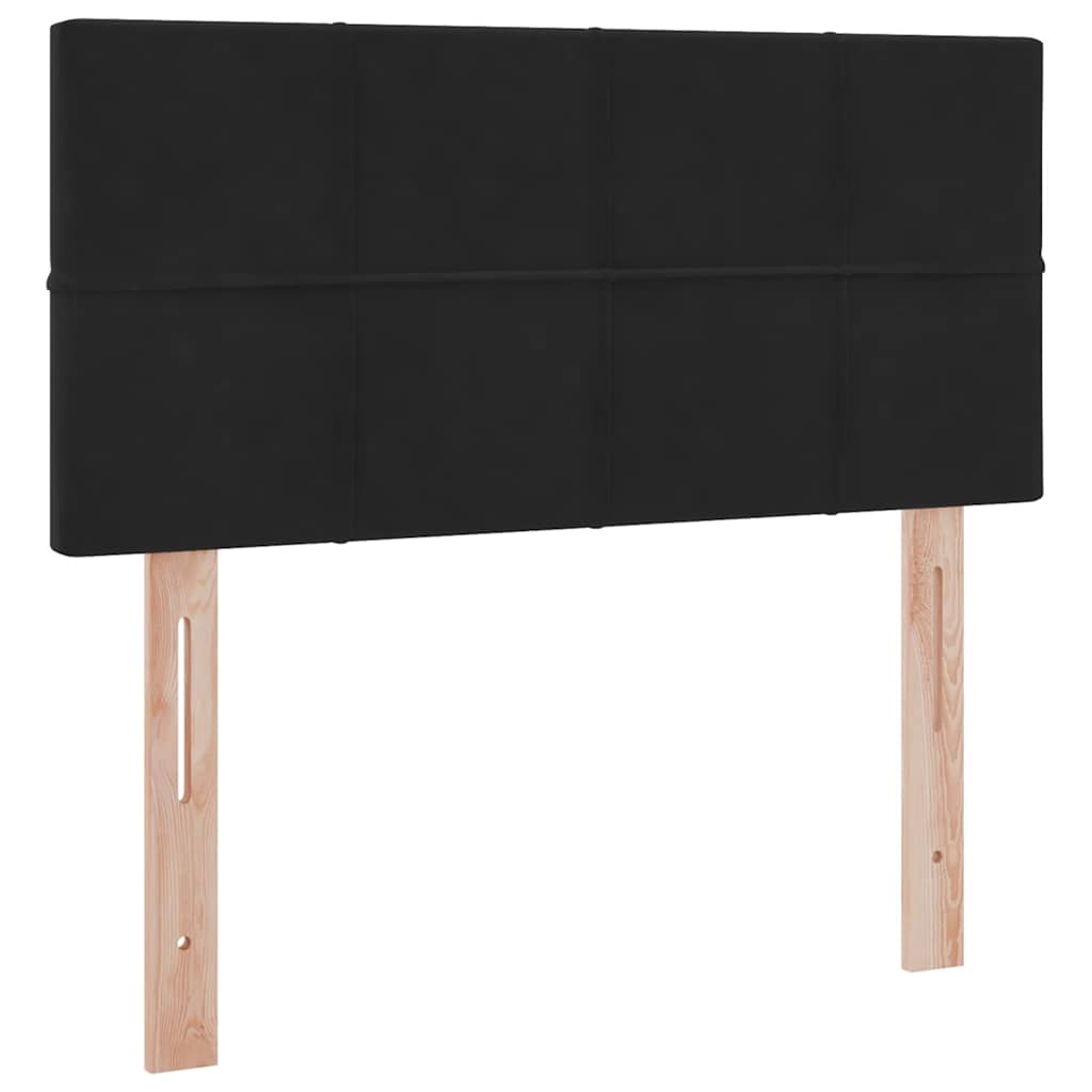 Krevet s od storage s madracem Crna 100 x 200 cm Baršun