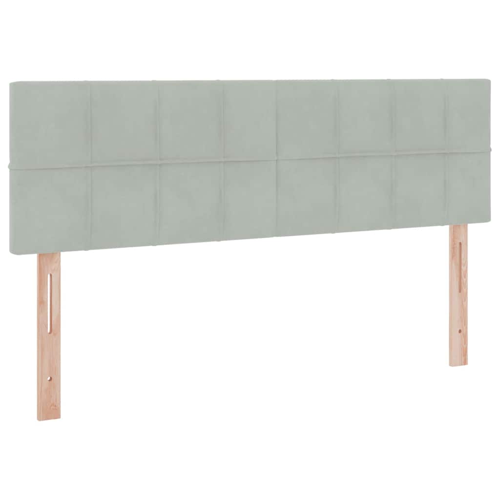 Krevet s od storage Svijetlo siva 140 x 190 cm Baršun