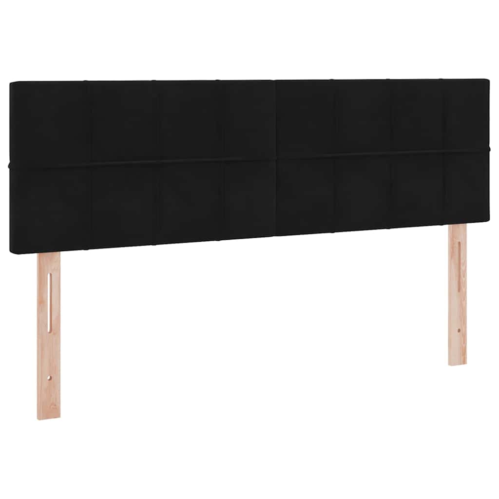 Krevet s od storage s madracem Crna 140 x 190 cm Baršun