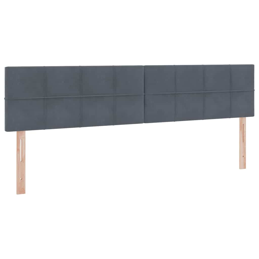Krevet s od storage s madracem Tamno siva 200 x 200 cm Baršun