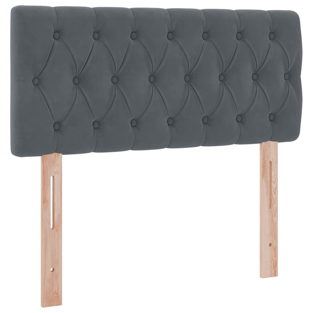 Krevet s od storage s madracem Tamno siva 90 x 200 cm Baršun