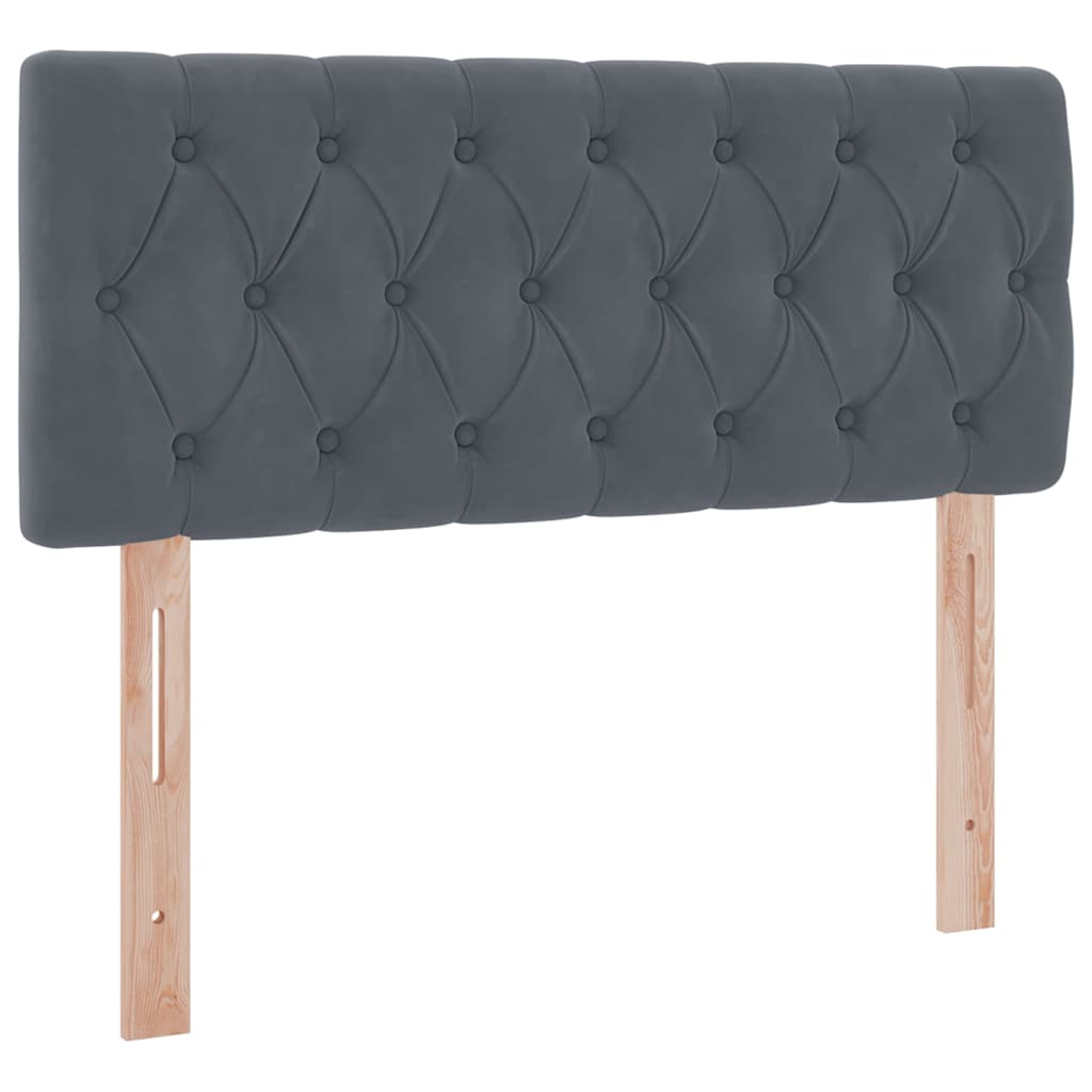 Krevet s od storage s madracem Tamno siva 120 x 190 cm Baršun
