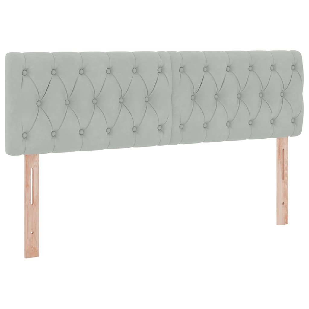 Krevet s od storage Svijetlo siva 140 x 190 cm Baršun