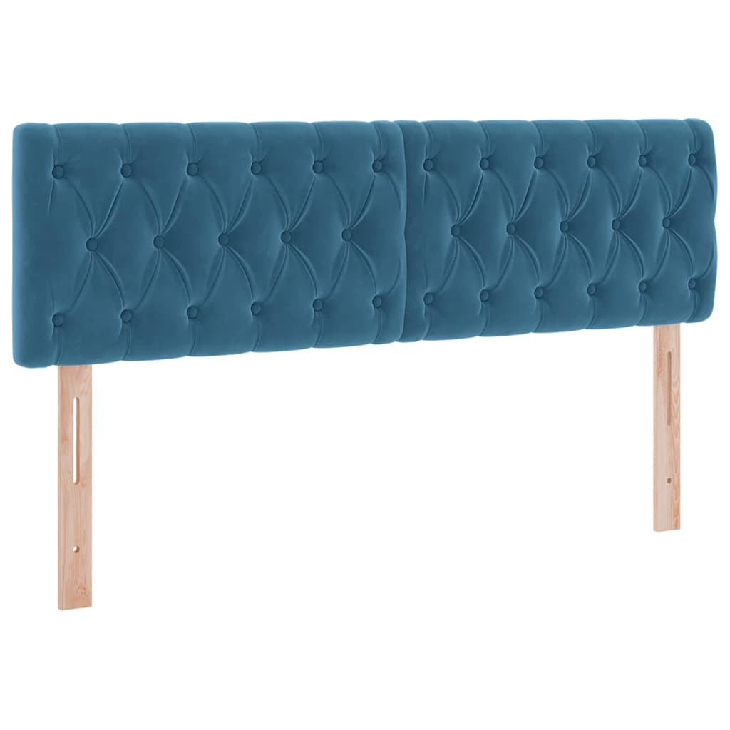 Krevet s od storage s madracem Tamno plava 140 x 190 cm Baršun