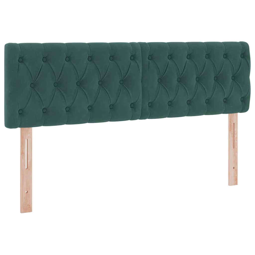 Krevet s od storage s madracem Tamnozelena 140 x 200 cm Baršun