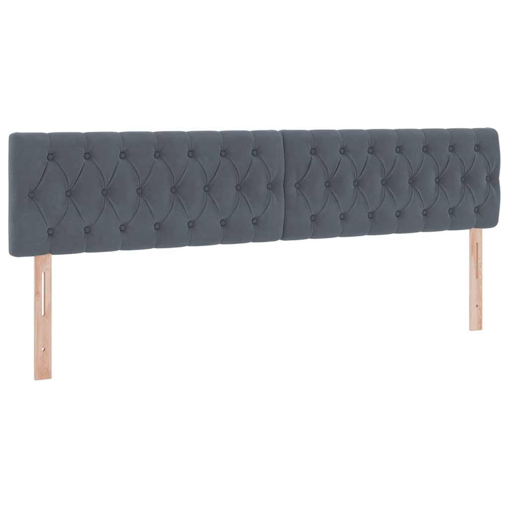 Krevet s od storage s madracem Tamno siva 200 x 200 cm Baršun
