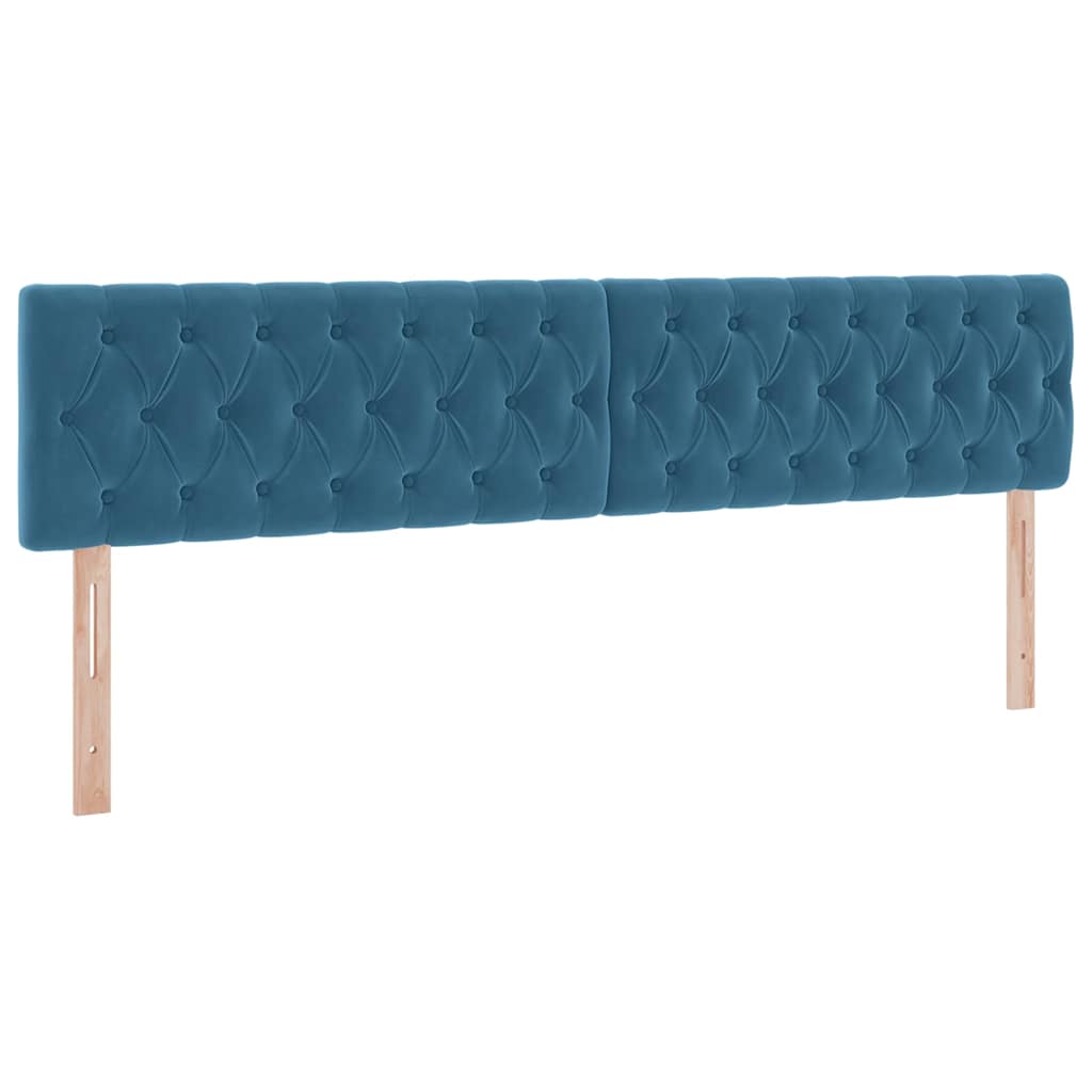 Krevet s od storage s madracem Tamno plava 200 x 200 cm Baršun