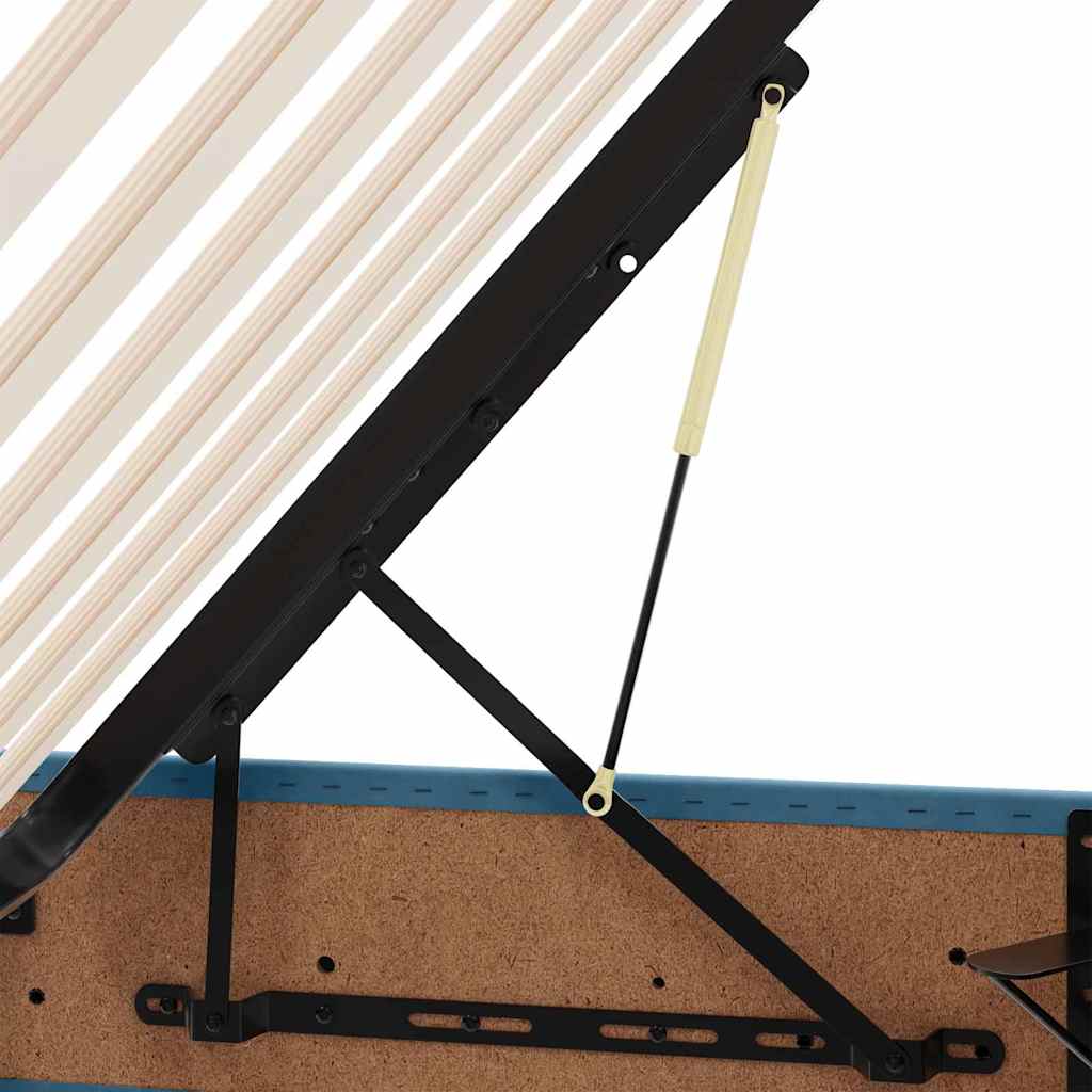 Krevet s od storage s madracem Tamno plava 90 x 190 cm Baršun