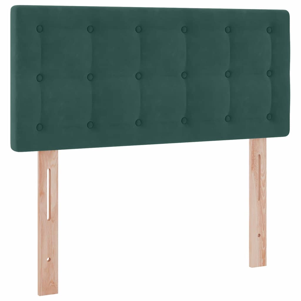 Krevet s od storage s madracem Tamnozelena 90 x 200 cm Baršun