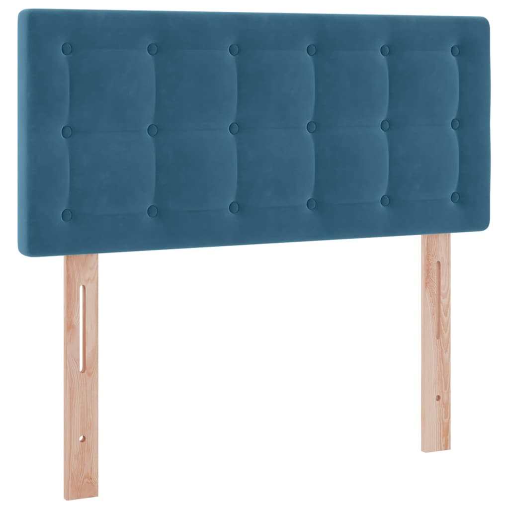 Krevet s od storage s madracem Tamno plava 90 x 200 cm Baršun