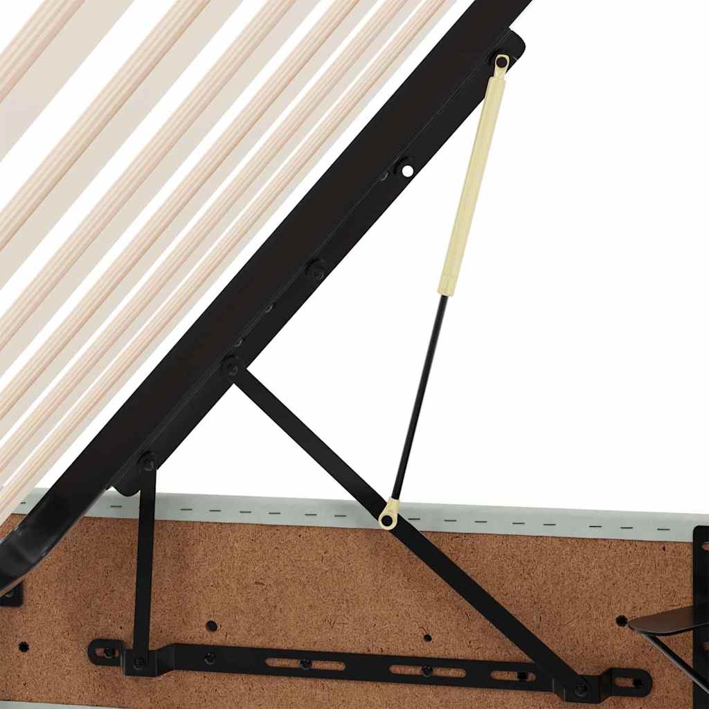 Krevet s od storage Svijetlo siva 100 x 200 cm Baršun