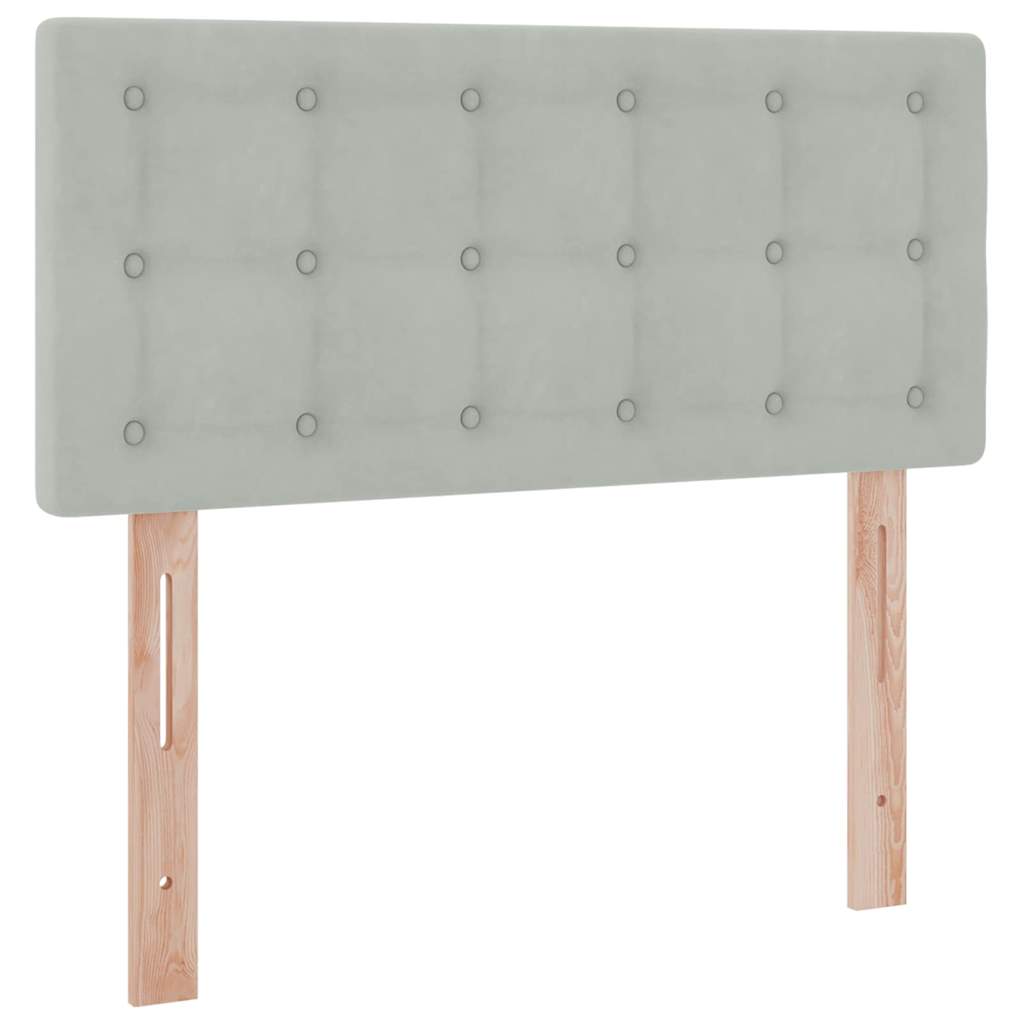 Krevet s od storage Svijetlo siva 100 x 200 cm Baršun