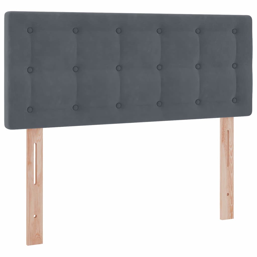 Krevet s od storage s madracem Tamno siva 120 x 190 cm Baršun