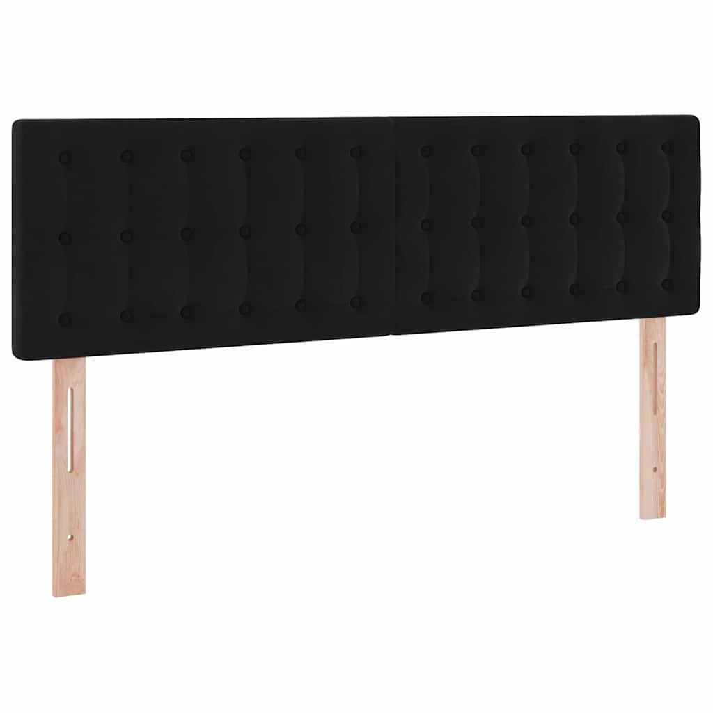 Krevet s od storage s madracem Crna 140 x 190 cm Baršun