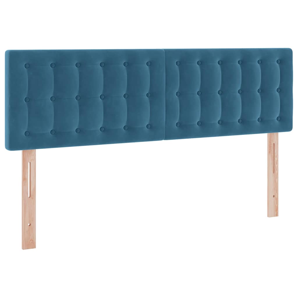 Krevet s od storage s madracem Tamno plava 140 x 190 cm Baršun