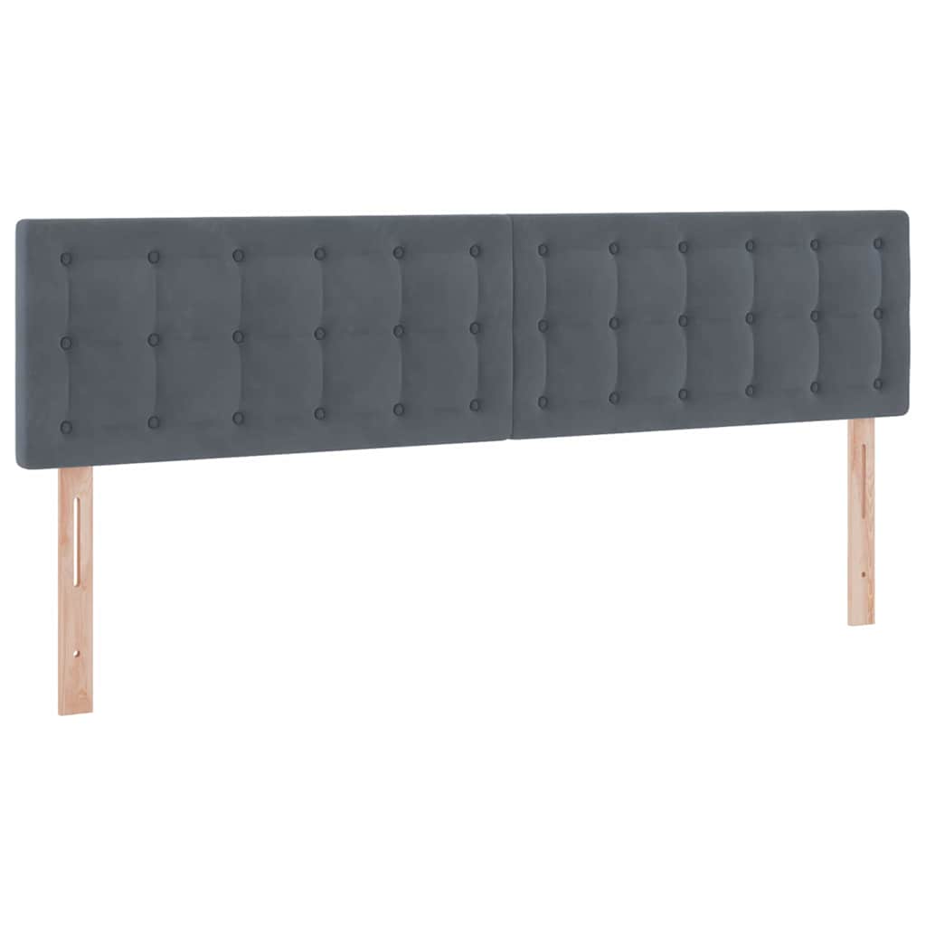Krevet s od storage s madracem Tamno siva 160 x 200 cm Baršun