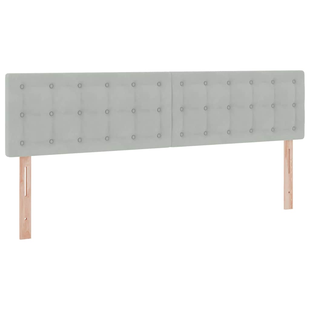 Krevet s od storage Svijetlo siva 180 x 200 cm Baršun
