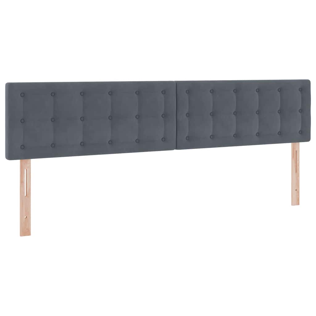 Krevet s od storage s madracem Tamno siva 200 x 200 cm Baršun