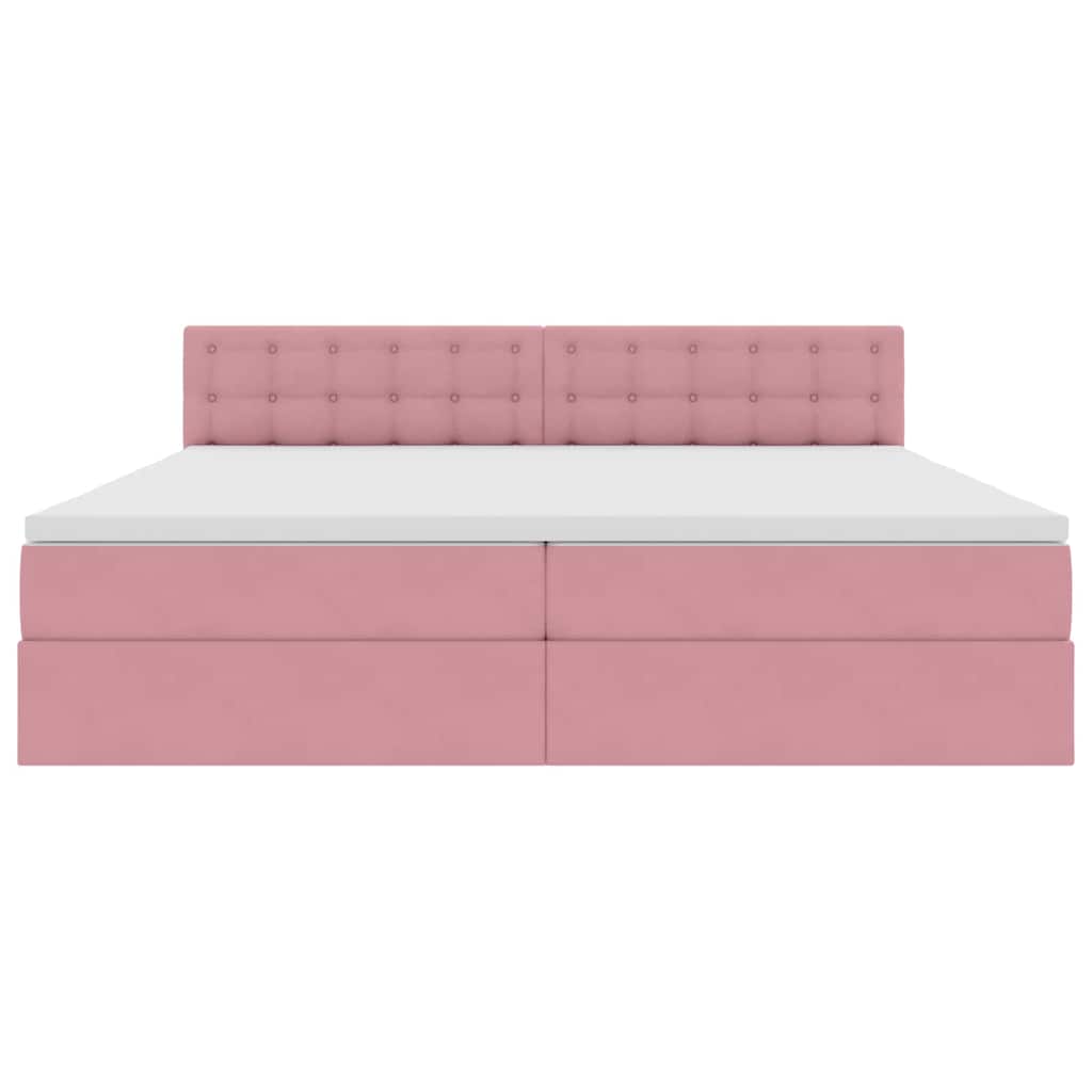 Krevet s od storage s madracem Ružičasta 200 x 200 cm Baršun