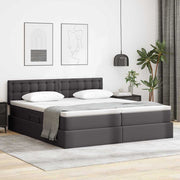 Krevet s od storage s madracem Siva 180 x 200 cm Lažna koža