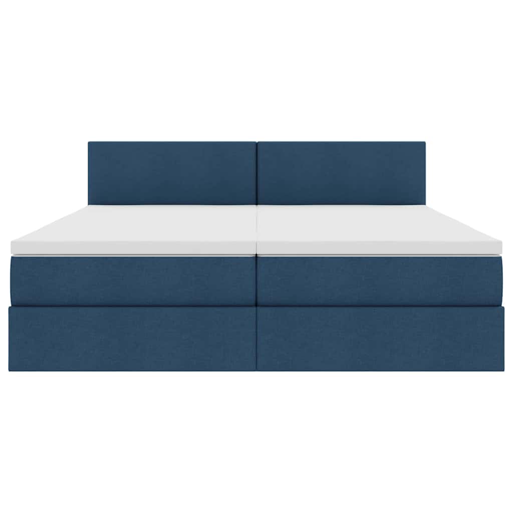 Krevet s od storage s madracem Plava 100 x 200 cm Lažna koža
