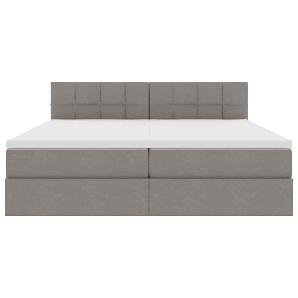 Krevet s od storage Sivo-smeđa 180 x 200 cm Lažna koža