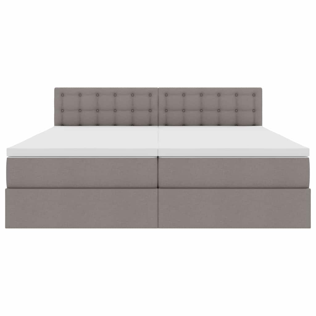 Krevet s od storage Sivo-smeđa 180 x 200 cm Lažna koža