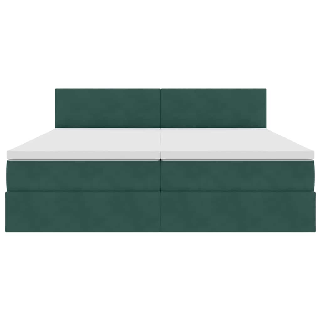 Krevet s od storage s madracem Tamnozelena 100 x 200 cm