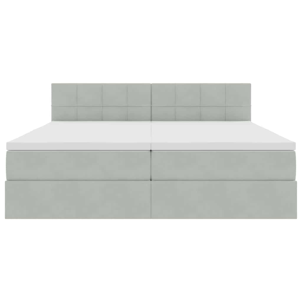 Krevet s od storage s madracem Svijetlo siva 90 x 200 cm